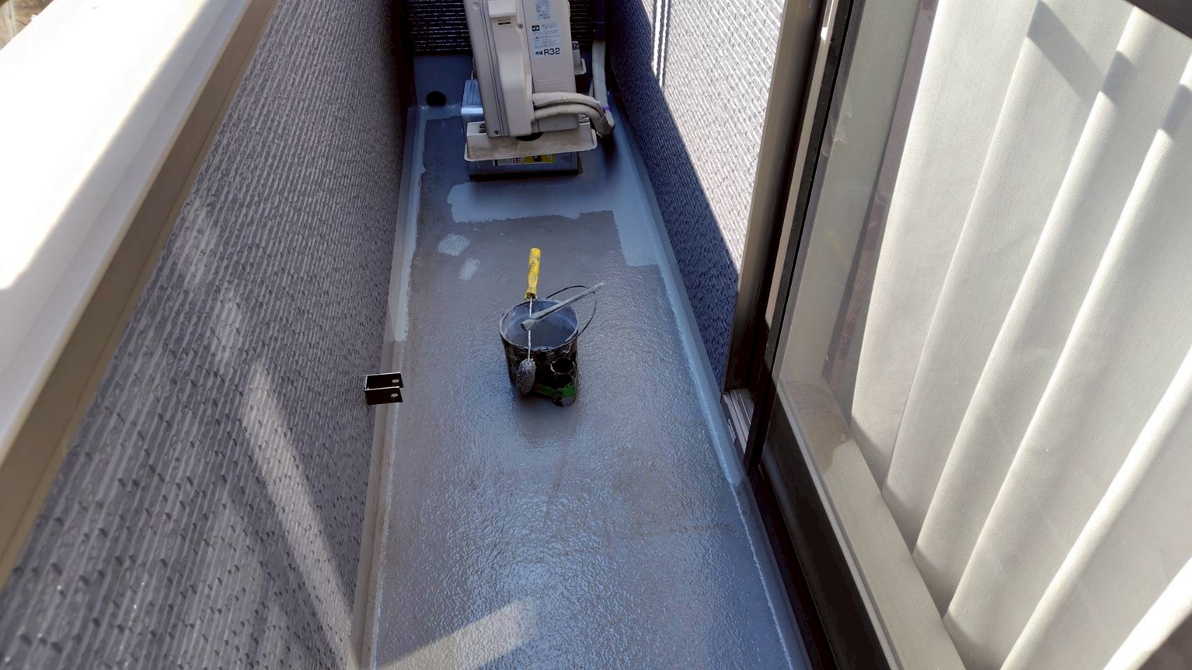 バルコニー防水の再施工